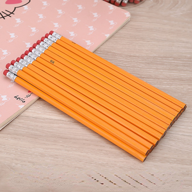 10 kom / lot drvena olovka HB olovka s gumicom dječja olovka za crtanje školski pribor za pisanje