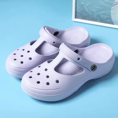 EOFK suvised naiste sandaalid puukingad Säravad läikivad värvid Lady Jelly Flat Comfort Sandaalid Sõjakingad