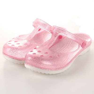 EOFK suvised naiste sandaalid puukingad Säravad läikivad värvid Lady Jelly Flat Comfort Sandaalid Sõjakingad