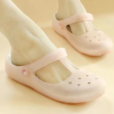 EOFK suvised naiste sandaalid puukingad Säravad läikivad värvid Lady Jelly Flat Comfort Sandaalid Sõjakingad