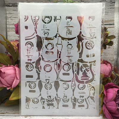 A4 29cm Moon Road Tree Night DIY Layering Šabloonid Seinamaalid Väljalõigete album värvimine Reljeefne Album Dekoratiivne Mall