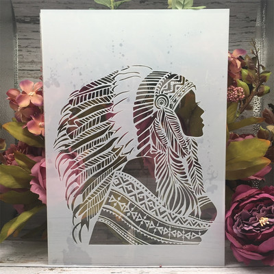 A4 29cm Moon Road Tree Night DIY Layering Šabloonid Seinamaalid Väljalõigete album värvimine Reljeefne Album Dekoratiivne Mall