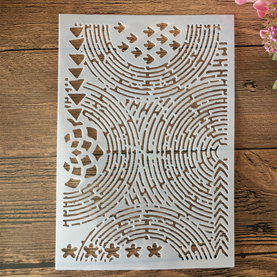 A5 21 cm Cloud Layering Stencils Ζωγραφική Λεύκωμα χρωματισμού ανάγλυφο διακοσμητικό πρότυπο άλμπουμ