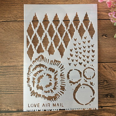 A5 21 cm Cloud Layering Stencils Ζωγραφική Λεύκωμα χρωματισμού ανάγλυφο διακοσμητικό πρότυπο άλμπουμ