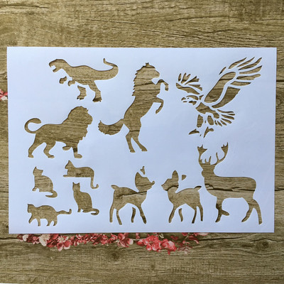 A4 29 * 21cm Armas kodulind DIY Šabloonid Seinamaalid Väljalõigete album Värvimine Reljeefalbum Dekoratiivne Paberkaardi mall