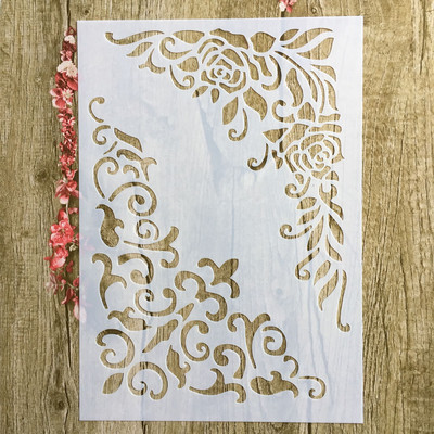 A4 29 * 21cm Armas kodulind DIY Šabloonid Seinamaalid Väljalõigete album Värvimine Reljeefalbum Dekoratiivne Paberkaardi mall