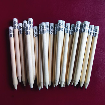 10PCS моливи с гуми Къси дървесни моливи за голф бизнес рекламни хотелски моливи детски училищни пособия