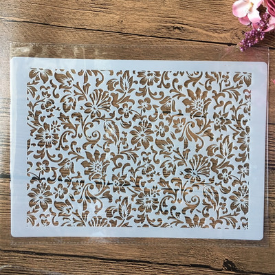 A4 29cm ramuri copac frunze de ginkgo bricolaj șabloane stratificare pictura perete album de însemnări de colorat album în relief șablon decorativ