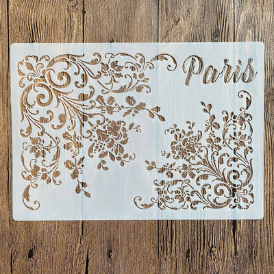 A4 29 * 21cm Mandala rotundă Șabloane DIY Pictură de perete Album de însemnări de colorat Album de reliefare Șablon de carte de hârtie decorativă