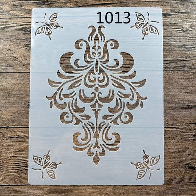 A4 29 * 21cm Mandala rotundă Șabloane DIY Pictură de perete Album de însemnări de colorat Album de reliefare Șablon de carte de hârtie decorativă