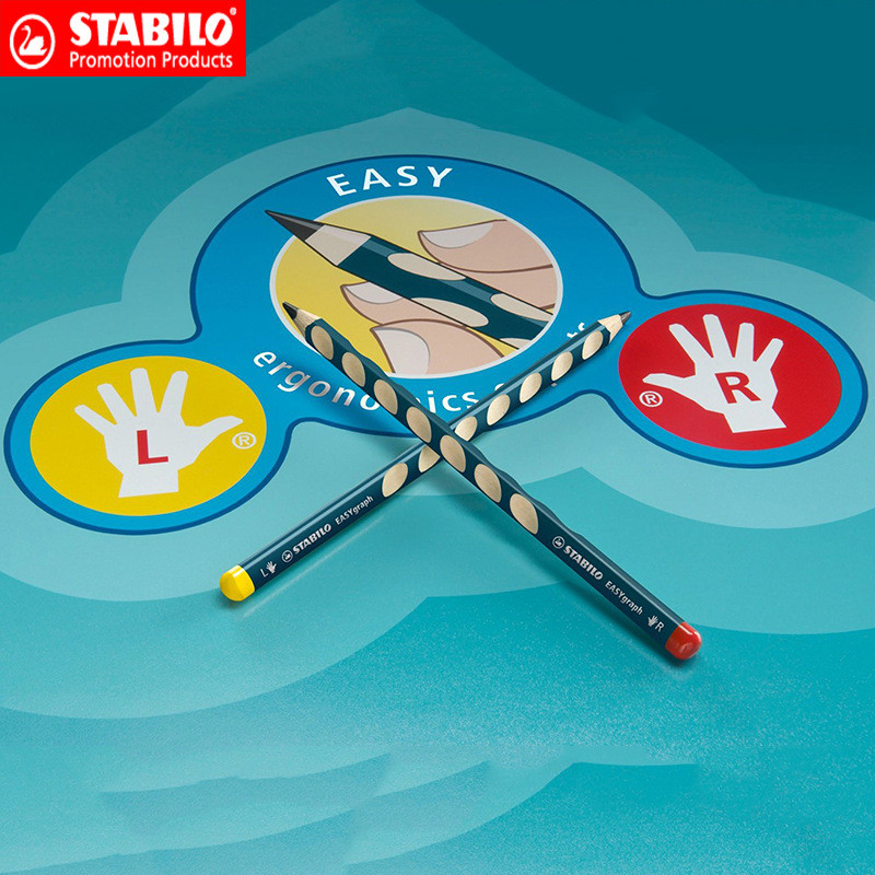 1 kom Stabilo EasyGraph ergonomska grafitna olovka | Šiljilo HB za lijevu/desnu ruku, sigurno, netoksično, standardne olovke, školski dar