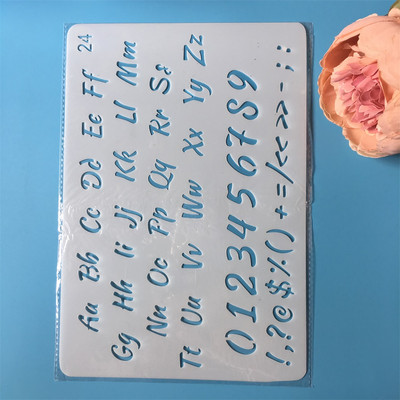 27 cm nova slova abecede 4 DIY rukotvorine šablone za nanošenje slojeva Slikanje, spomenari, utiskivanje, album, papirnati predložak kartice