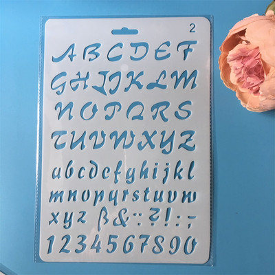 27 cm nova slova abecede 4 DIY rukotvorine šablone za nanošenje slojeva Slikanje, spomenari, utiskivanje, album, papirnati predložak kartice