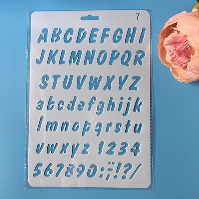 27 cm nova slova abecede 4 DIY rukotvorine šablone za nanošenje slojeva Slikanje, spomenari, utiskivanje, album, papirnati predložak kartice