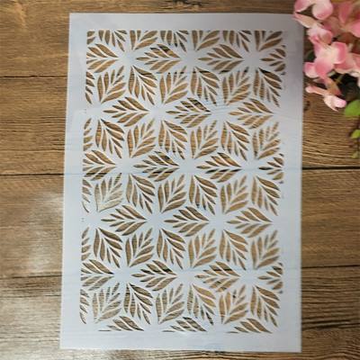 A4 29cm Lehegeomeetria DIY kihistusšabloonid seinamaaling väljalõigete album värvimine reljeefalbum Dekoratiivne mall