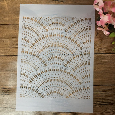 A4 29cm Lehegeomeetria DIY kihistusšabloonid seinamaaling väljalõigete album värvimine reljeefalbum Dekoratiivne mall