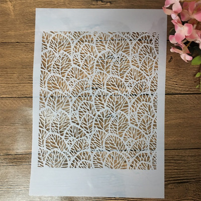 A4 29cm Lehegeomeetria DIY kihistusšabloonid seinamaaling väljalõigete album värvimine reljeefalbum Dekoratiivne mall