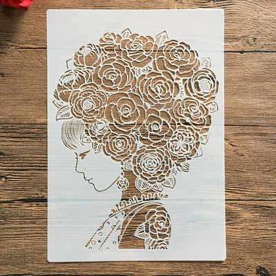 A4 29 * 21 cm DIY šablone Zidne slike Spomenar Bojanje Album za utiskivanje Ukrasni papirni predložak kartice, zid. mandala lubanja