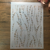 A4 29cm Thin Grass Texture DIY Layering Stencils Wall Painting Scrapbook Coloring ανάγλυφο διακοσμητικό πρότυπο άλμπουμ