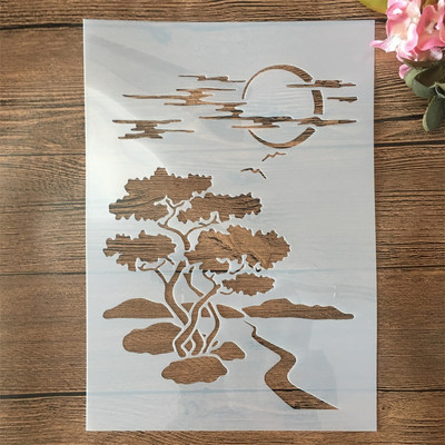 A4 29cm Thin Grass Texture DIY Layering Stencils Wall Painting Scrapbook Coloring ανάγλυφο διακοσμητικό πρότυπο άλμπουμ