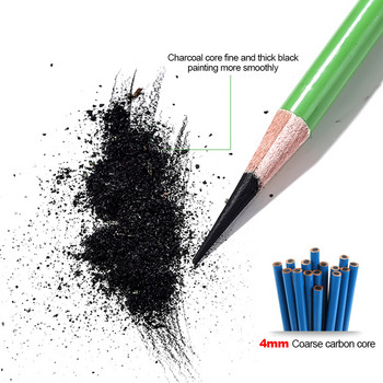 3 бр./компл. HB Sketch Charcoal Pencil Soft/Medium/Hard Carbon Pencils Студент по изкуство Специална ръчно рисувана писалка за изпит за рисуване