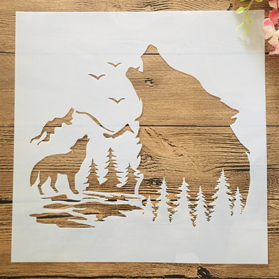 30*30cm-es Mandala Bee Kaptár barkácsolás Rétegező Sablonok Falfestés Scrapbook Színező Dombornyomó Album Díszsablon