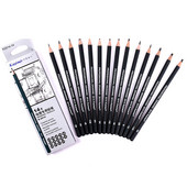 Set od 14 komada Olovka za crtanje Umjetnik Učenici Skica Portret Pisanje Crna drvena olovka 12B-6H