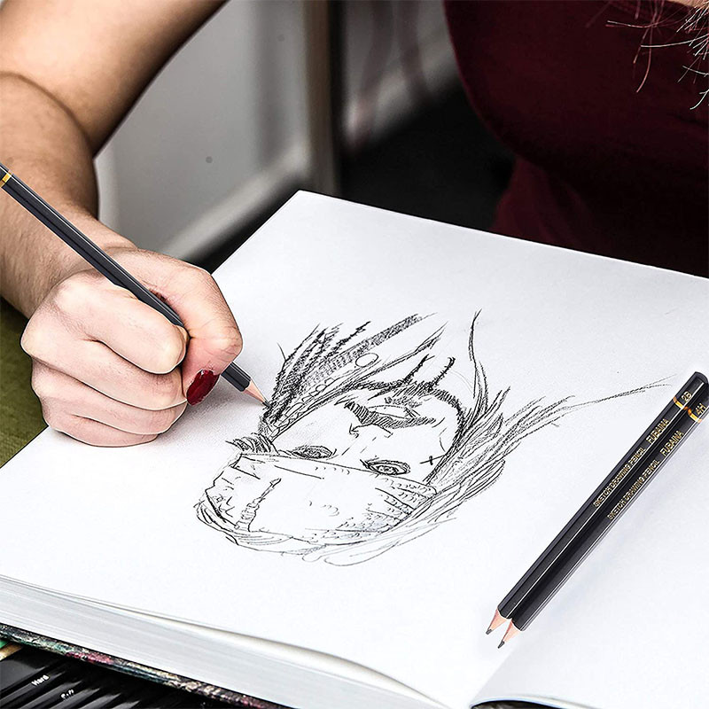 12 tk. Professionaalne joonistamise visandipliiatsikomplekt 6H 4H 2H HB B 2B 3B 4B 5B 6B 8B 10B Kunstmaali grafiidist varjutuspliiatsid