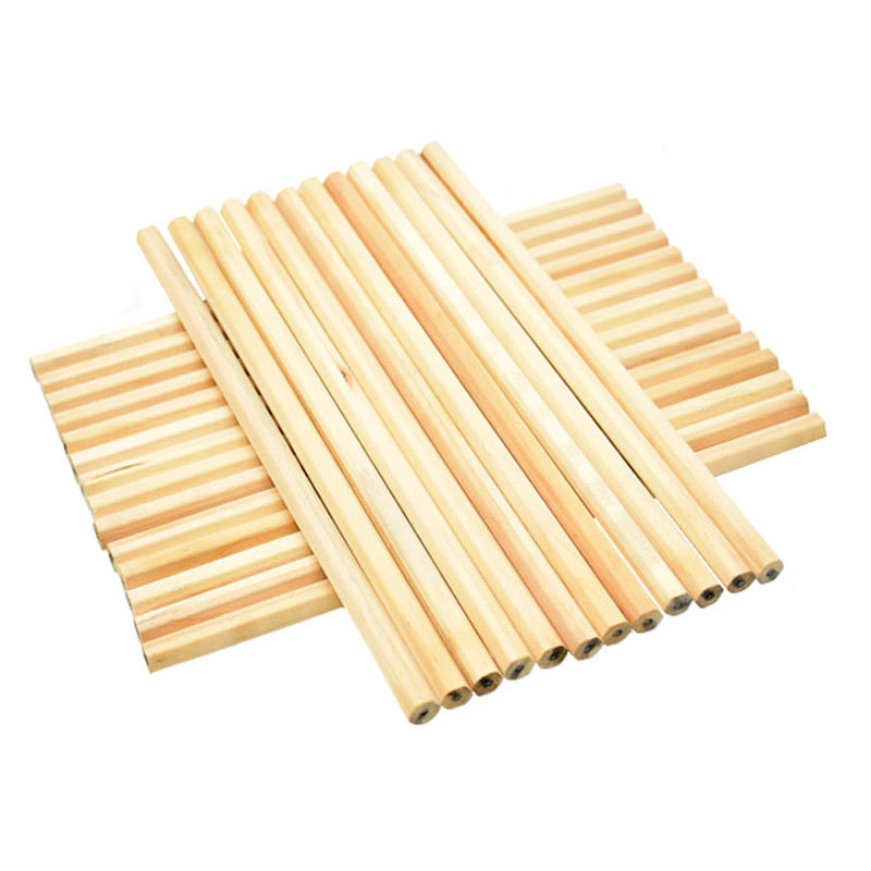 12 vnt/stal. Ekologiški natūralaus medžio pieštukai HB juodi šešiakampiai netoksiški standartiniai pieštukai mokyklos biuro raštinės reikmenims dažyti