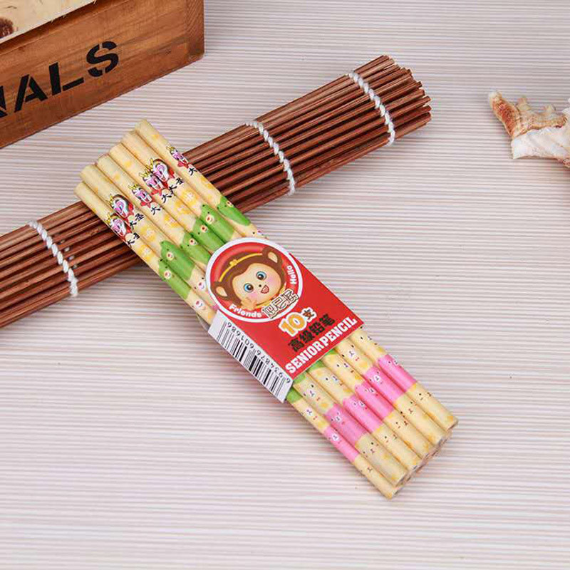 10 tk Kvaliteetne naturaalne HB pliiats Professionaalne värvimiskooli pliiats