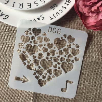 13cm Heart in Heart DIY Craft Layering Stencils Wall Painting Scrapbooking Stamping ανάγλυφο άλμπουμ Πρότυπο χάρτινη κάρτα