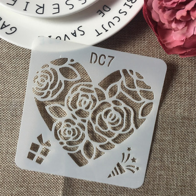 13cm Heart in Heart DIY Craft Layering Stencils Wall Painting Scrapbooking Stamping ανάγλυφο άλμπουμ Πρότυπο χάρτινη κάρτα