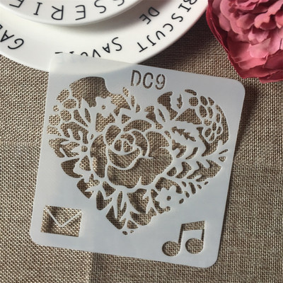 13cm Heart in Heart DIY Craft Layering Stencils Wall Painting Scrapbooking Stamping ανάγλυφο άλμπουμ Πρότυπο χάρτινη κάρτα