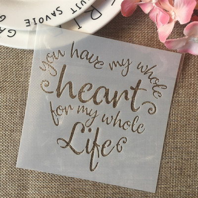 13cm Heart in Heart DIY Craft Layering Stencils Wall Painting Scrapbooking Stamping ανάγλυφο άλμπουμ Πρότυπο χάρτινη κάρτα