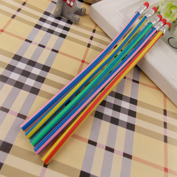 5PC Creative 18cm pencil distortion bending мек молив подаръци за ученици от началното училище lapices карандаши для рисования