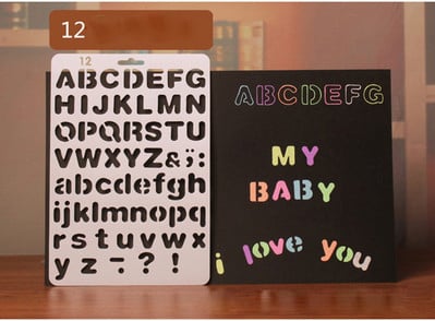 1 kom. Kreativni DIY stil slova, šuplji cvijet, predložak za ručno slikanje, šablona za album, šablona, ikona, poklon za djecu