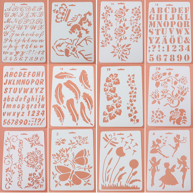 1 kom. Kreativni DIY stil slova, šuplji cvijet, predložak za ručno slikanje, šablona za album, šablona, ikona, poklon za djecu