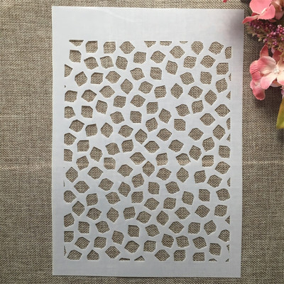 A4 29 cm 3D viļņotu punktu faktūra DIY slāņošanas trafareti sienu gleznojumi albums Krāsošana ar reljefu albumu dekoratīvā veidne