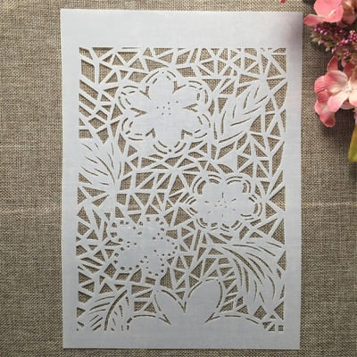 A4 29 cm 3D viļņotu punktu faktūra DIY slāņošanas trafareti sienu gleznojumi albums Krāsošana ar reljefu albumu dekoratīvā veidne