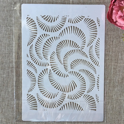 A4 29 cm 3D viļņotu punktu faktūra DIY slāņošanas trafareti sienu gleznojumi albums Krāsošana ar reljefu albumu dekoratīvā veidne