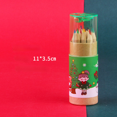 12 komada slatkih božićnih grafitnih olovaka u 12 boja Studentski umjetnik Slikarska olovka s šiljilom Božićni darovi Pribor