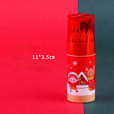 12 komada slatkih božićnih grafitnih olovaka u 12 boja Studentski umjetnik Slikarska olovka s šiljilom Božićni darovi Pribor