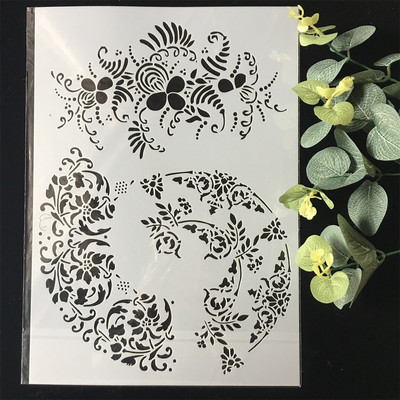 A4 29*21 cm dugi listovi riječi DIY šablone za nanošenje slojeva zidne slike spomenar bojanje album za utiskivanje ukrasni predložak