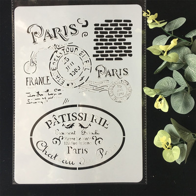 A4 29*21 cm dugi listovi riječi DIY šablone za nanošenje slojeva zidne slike spomenar bojanje album za utiskivanje ukrasni predložak