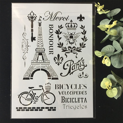 A4 29*21 cm dugi listovi riječi DIY šablone za nanošenje slojeva zidne slike spomenar bojanje album za utiskivanje ukrasni predložak