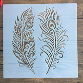 Καλούπι για φτερά μάνταλα 30 * 30 εκ. μεγέθους diy craft για ζωγραφική στένσιλ σφραγισμένο φωτογραφικό άλμπουμ ανάγλυφη χάρτινη κάρτα σε ξύλο, ύφασμα, τοίχο