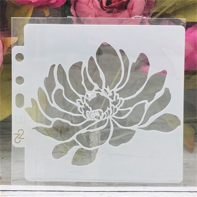14*13 cm veliki cvjetovi DIY šablone za nanošenje slojeva Zidne slike Spomenar Bojanje Reljefni album Predložak za ukrasne kartice