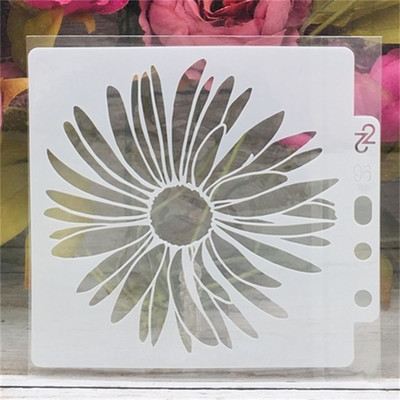 14*13 cm veliki cvjetovi DIY šablone za nanošenje slojeva Zidne slike Spomenar Bojanje Reljefni album Predložak za ukrasne kartice