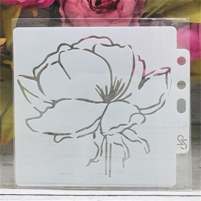 14*13 cm veliki cvjetovi DIY šablone za nanošenje slojeva Zidne slike Spomenar Bojanje Reljefni album Predložak za ukrasne kartice