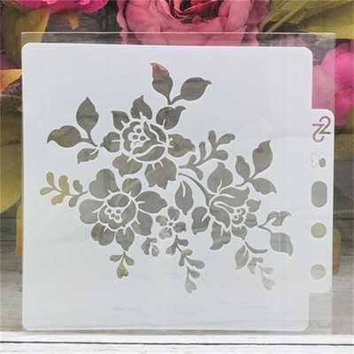 14*13 cm veliki cvjetovi DIY šablone za nanošenje slojeva Zidne slike Spomenar Bojanje Reljefni album Predložak za ukrasne kartice